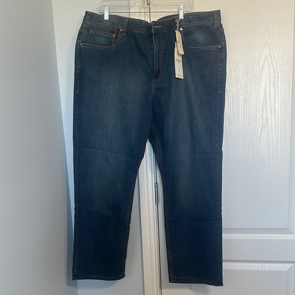 NWT Tommy Bahama Blue Straight Jeans with Classic Stitching